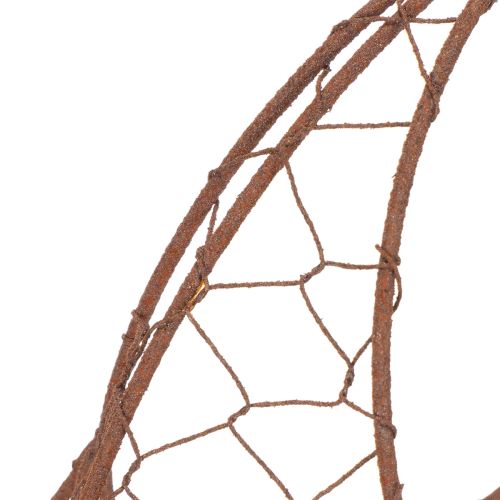 Trådkorg, metallplanter, vårdekoration, påskkorg, brun, rostfri yta, H34cm L30cm | Floristik24.se