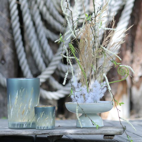 Artikel Elegant dekorativ lykta med gräsmotiv för mysiga inslag, 12,5 cm, 2 stycken.