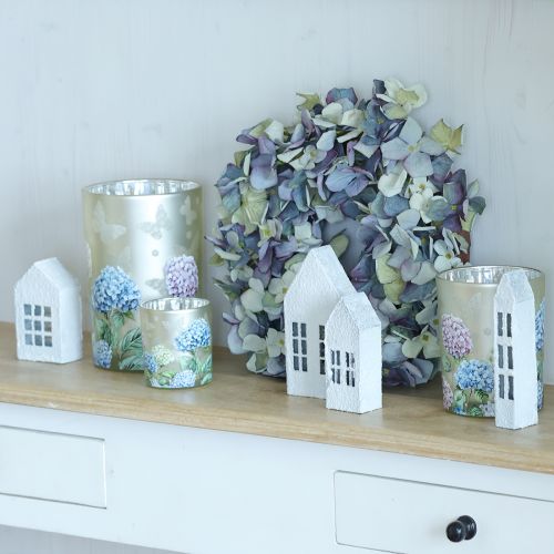 Artikel Elegant ljusstake med blommotiv för mysig rumsdekoration, 12,5 cm, 2 stycken.