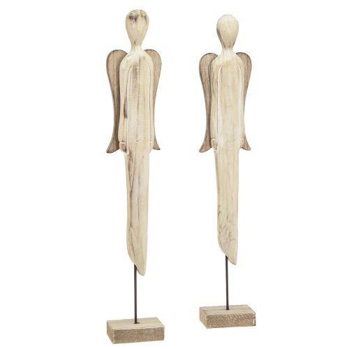 Floristik24 Ängel träfigur jul vittvättad H46cm 2 st