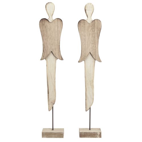 Floristik24 Ängel träfigur jul vittvättad H46cm 2 st