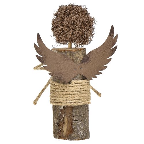 Artikel Ängel med lockar trädekoration Jul natur H15cm 3 st