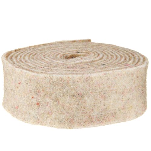 Artikel Filtband ullband dekortyg brunröd beige ullfilt 7,5 cm 5 m