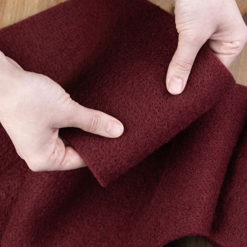 Artikel Filtband i ull, mörkrött, 15 cm x 5 m, för dekoration och pyssel