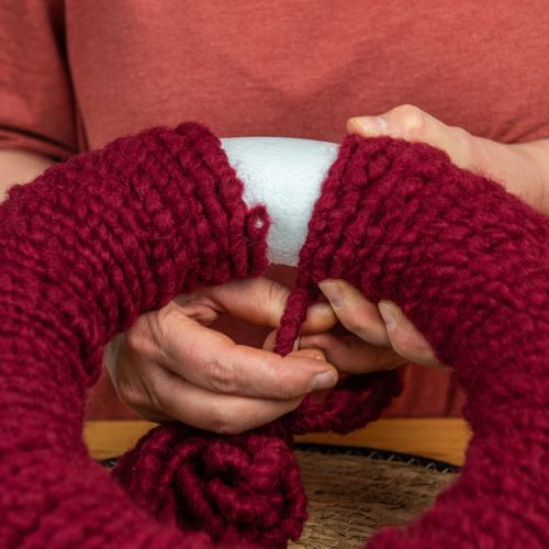 Filtlina fleece Mirabell 25m mörkröd | Floristik24.se