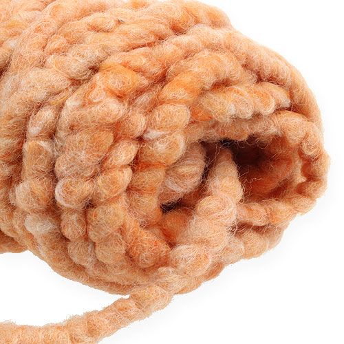 Artikel Filtsnöre fleece Mirabell 25m ljus orange