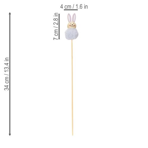 Artikel Fluffiga påskharefigurer för glada påskfiranden, rumsdekoration, 34 cm, 12 stycken
