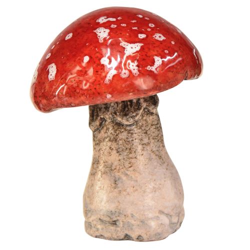 Artikel Charmiga keramiska paddsvampdekorationer - Röd med vita prickar, 8,6 cm - Idealisk trädgårdsdekoration - Paket med 3