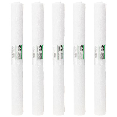 Artikel Blomsterpapper, crêpepapper, vit, 50×250 cm, 5 st