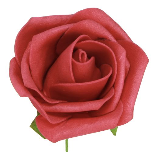 Artikel Foam Rose Foam Röda Konstgjorda Rosor 7,5cm 18 st