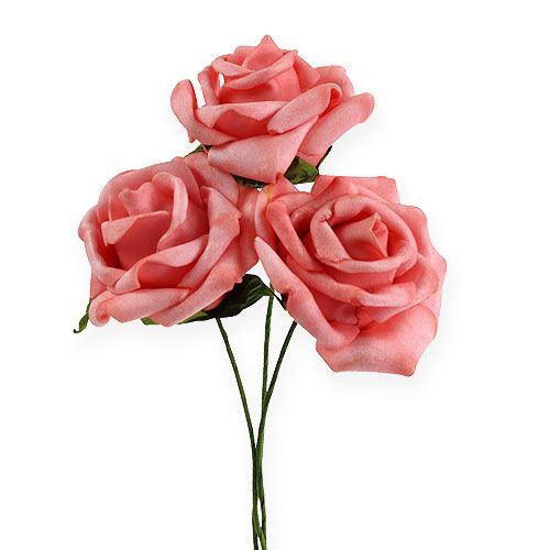 Floristik24 Skumrosa Ø 6cm rosa 27p