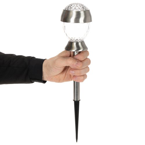 Solcellsdrivna trädgårdsbelysningar, globlampor med jordspett, 36 cm, 4 stycken | Floristik24.se