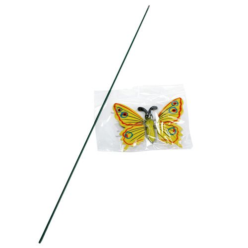 Floristik24 Fjäril på pinne 17cm gul