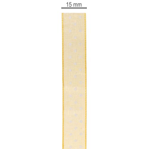 Artikel Prickigt presentband, perfekt finish för presentförpackningar och presentaskar, 1,5 cm brett, 20 m långt