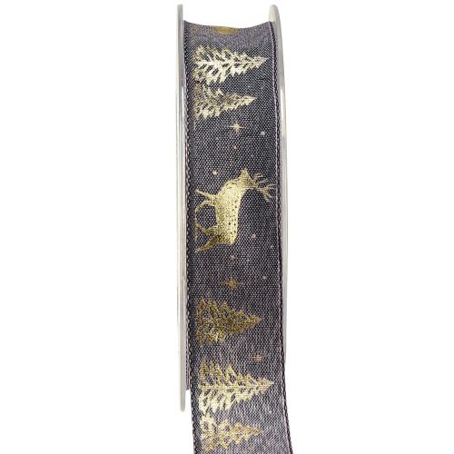 Artikel Presentband lavendel guld Julhjort 25mm 15m