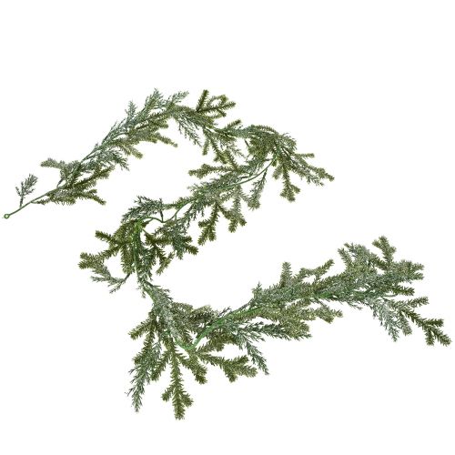 Artikel Naturtrogen grangirlang längd 180 cm - perfekt för festlig inredning, fräsch grön, perfekt för jul och högtider