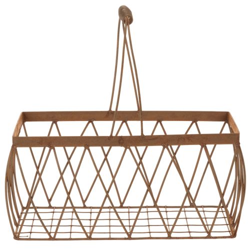 Trådkorg, metall, rostfri, 28x13,5x14cm, 2 stycken | Floristik24.se