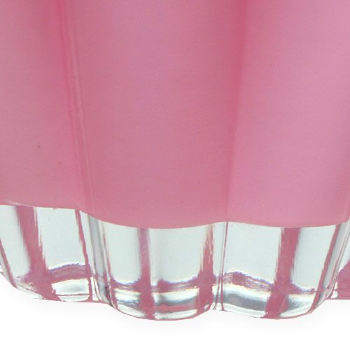 Floristik24 Glasvas "Bloom" rosa Ø14cm H17cm