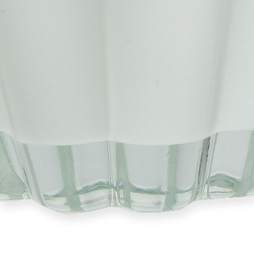 Floristik24 Glasvas "Bloom" vit Ø14cm H17cm