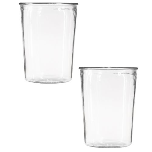 Artikel Glasvas konisk dekorativ vas transparent Ø12cm H15,5cm 2st