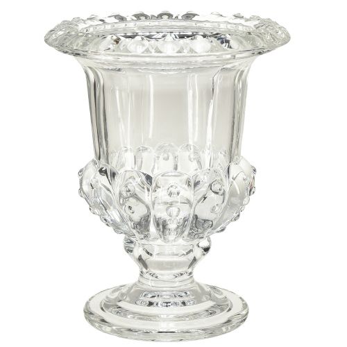 Artikel Vintage glasvas i koppdesign – klar, 16x20 cm – elegant bordsdekoration