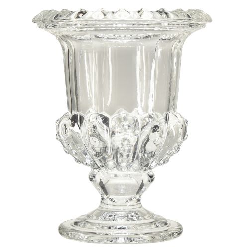 Artikel Vintage glasvas i koppdesign – klar, 16x20 cm – elegant bordsdekoration