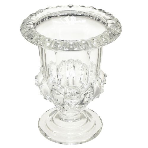 Artikel Vintage glasvas i koppdesign – klar, 16x20 cm – elegant bordsdekoration