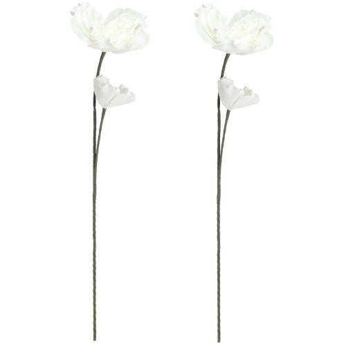 Artikel Stora Foam Blommor Foam Konstblommor Vita 85cm 2st