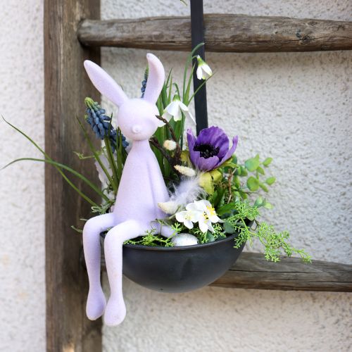 Artikel Bunny Edge Pall Påskharen flockad lila lila – 2:a valet – 28cm 3 st