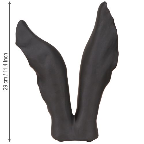 Floristik24 Kaninöron Dekoration Påskharen i svart 20cmx7,5cmx29cm