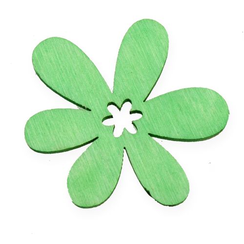 Floristik24 Scatter dekoration träblommor, färgad ass. Ø4cm 72 st