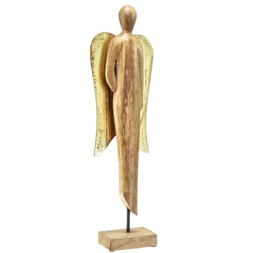 Floristik24 Ängel i trä träfigur ängel dekoration naturguld 17×9×60cm