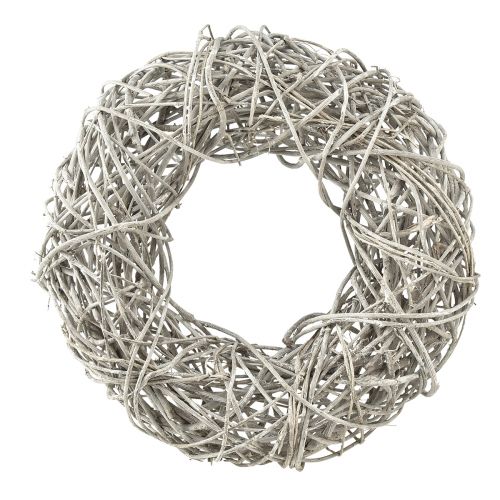 Artikel Träkrans dekorativ krans rotting naturvit Ø30cm H9,5cm