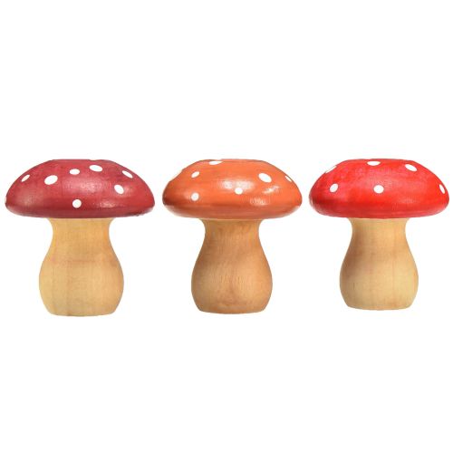 Artikel Träsvampar Dekorationssvampar Träflugsvamp Röd Orange 5cm 9 st