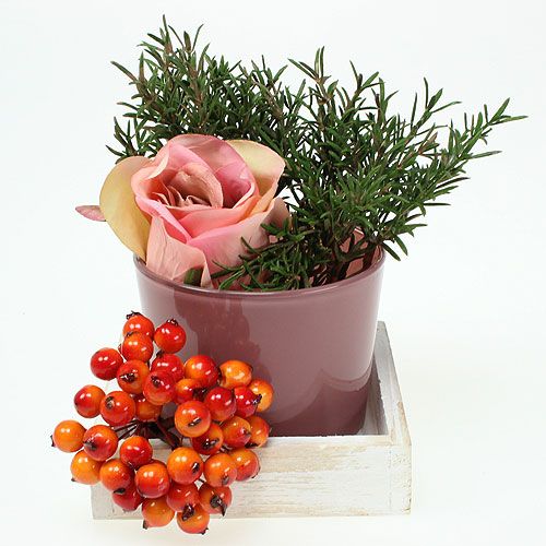 Floristik24 Mini träbricka vit 12cm x 12cm x 3cm