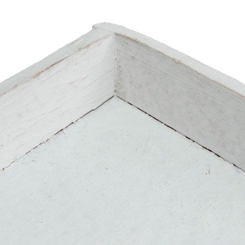 Floristik24 Träbricka vit 30cmx30cm