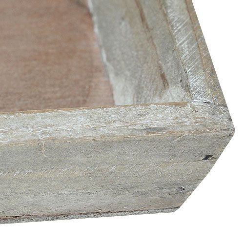 Floristik24 Träskål ljusgrå 39cm x 15cm