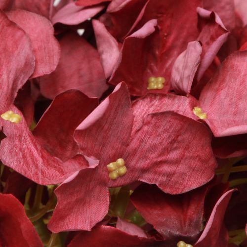 Artikel Hortensia Konstgjord Bourgogne Stor Blomma Ø15cm L58cm 2st