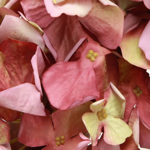 Artikel Hortensiakrans mauve rosa konstgjord dekorativ krans Ø30cm