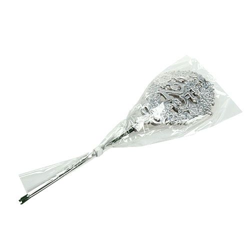 Artikel Jubileumsnummer 25 silver Ø8cm 10st