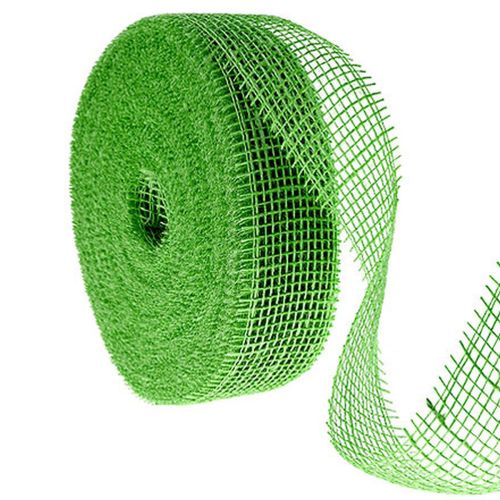 Grönt juteband, 5 cm brett, 40 m långt köpa | Floristik24.se