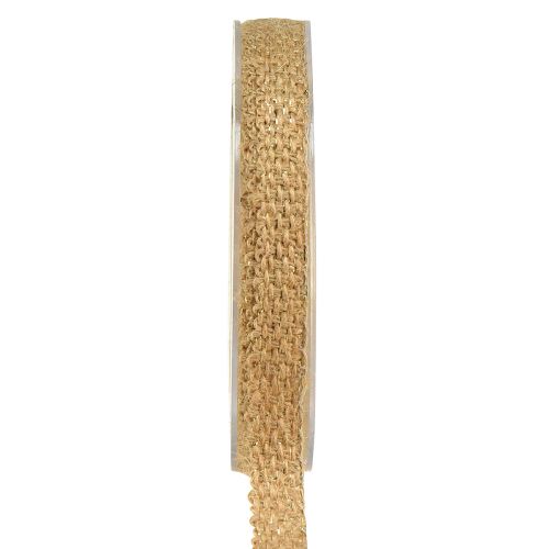 Juteband Rustikt dekorationsband Jute Naturguld 12mm 10m
