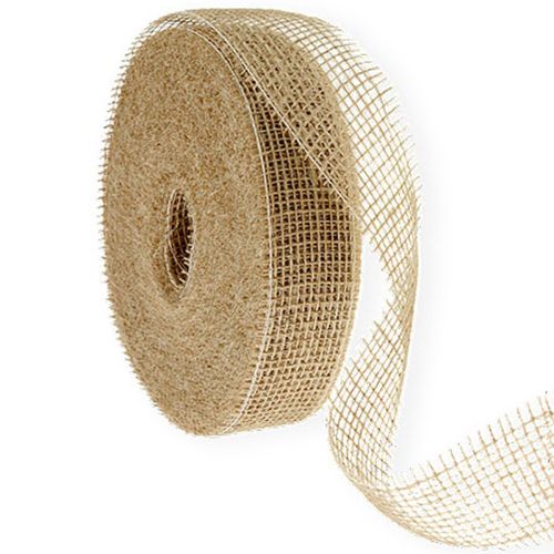 Floristik24 Naturligt juteband, 5 cm brett, 40 m långt
