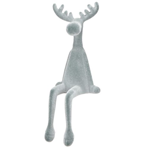 Älg Dekorativ Kantstol H31cm Grå 3 st