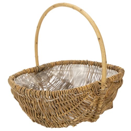 Potatiskorg 43/33/23 cm med folie, naturfärgad, set om 3. köpa | Floristik24.se