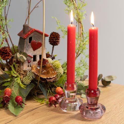 Artikel Ljusstake svamp värmeljusstake glas bär Ø6,5cm H7cm 2st