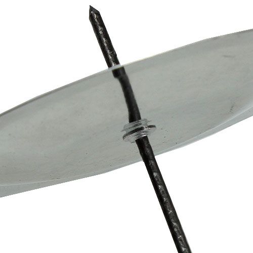 Floristik24 Ljusstake med tagg, silver 6 cm, 36 st