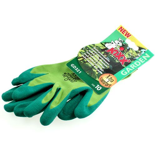 Artikel Kixx Nylon Trädgårdshandskar Storlek 10 Grön