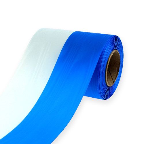 Kransband moiré blå-vit 125 mm