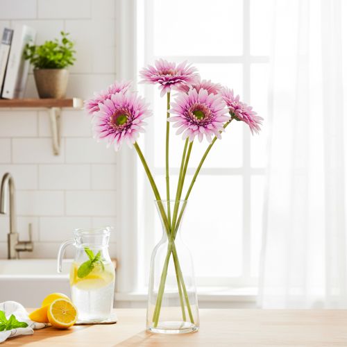 Konstgjorda Gerberablommor, Lila, 47 cm, 6 stycken | Floristik24.se